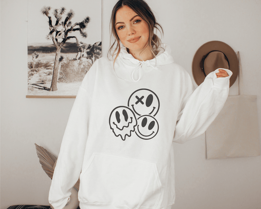 Professional Overthinker Hoodie in White, front of hoodie.