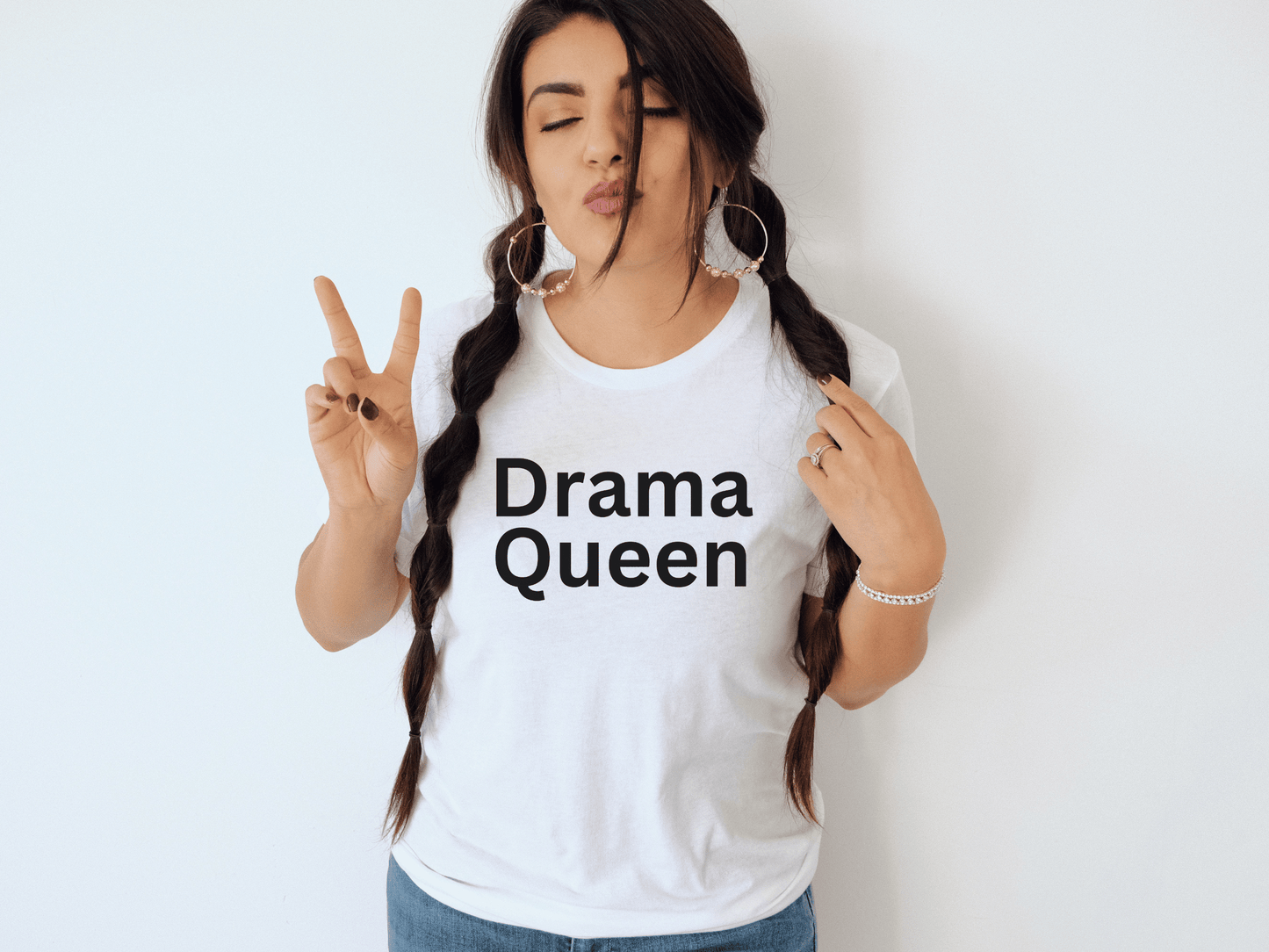 Drama Queen T-Shirt in White